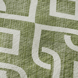 Piper Looms Mayfield Geometric AMF621 Olive Machine Washable Area Rug Swatch Image