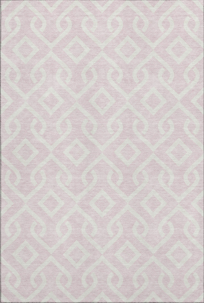 Piper Looms Mayfield Geometric AMF621 Pink Machine Washable Area Rug main image