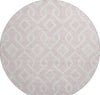 Piper Looms Mayfield Geometric AMF621 Pink Machine Washable Area Rug Round Main Image