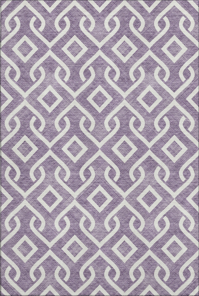 Piper Looms Mayfield Geometric AMF621 Purple Machine Washable Area Rug main image