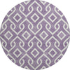 Piper Looms Mayfield Geometric AMF621 Purple Machine Washable Area Rug Round Main Image