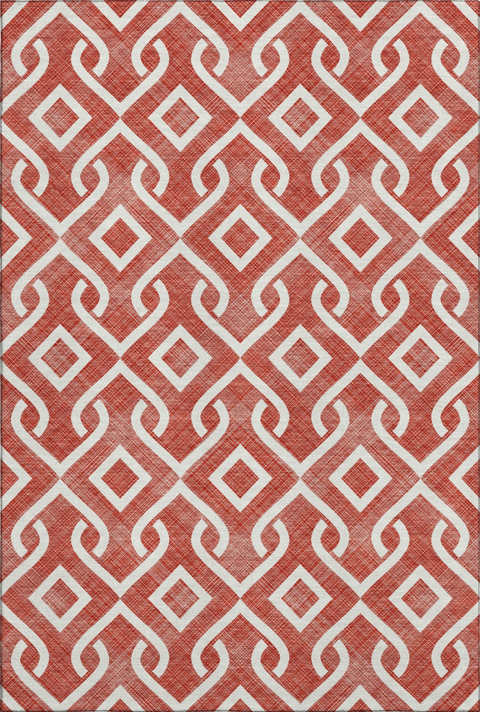 Piper Looms Mayfield Geometric AMF621 Red Machine Washable Area Rug main image