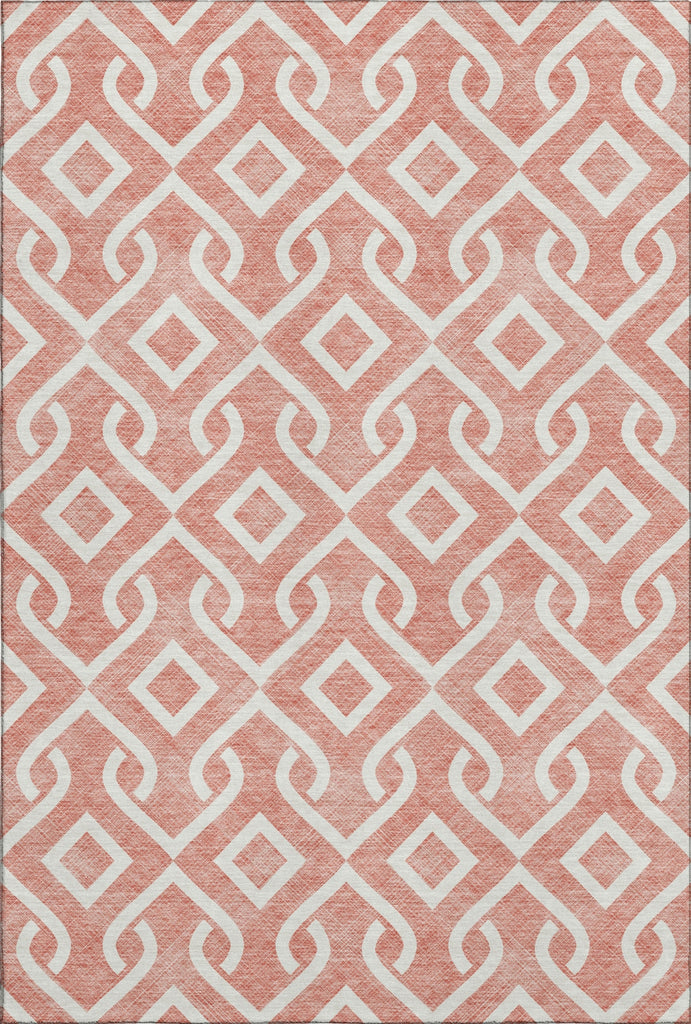 Piper Looms Mayfield Geometric AMF621 Salmon Machine Washable Area Rug main image