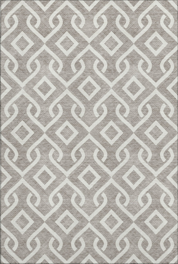Piper Looms Mayfield Geometric AMF621 Taupe Machine Washable Area Rug main image