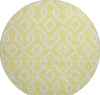 Piper Looms Mayfield Geometric AMF621 Yellow Machine Washable Area Rug Round Main Image