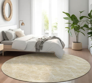 Piper Looms Mayfield Diamond AMF622 Beige Machine Washable Area Rug Round Lifestyle Image Feature