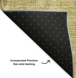 Piper Looms Mayfield Diamond AMF622 Gold Machine Washable Area Rug Backing Image