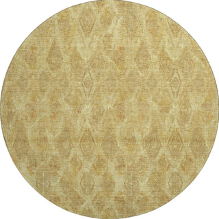 Piper Looms Mayfield Diamond AMF622 Gold Machine Washable Area Rug Round Main Image