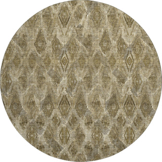 Piper Looms Mayfield Diamond AMF622 Mocha Machine Washable Area Rug Round Main Image