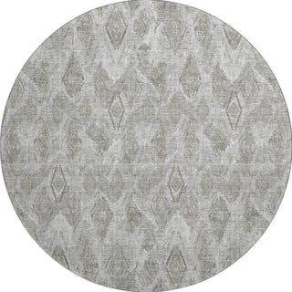 Piper Looms Mayfield Diamond AMF622 Silver Machine Washable Area Rug Round Main Image