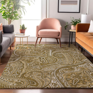 Piper Looms Mayfield Paisley AMF623 Brown Machine Washable Area Rug Lifestyle Image Feature