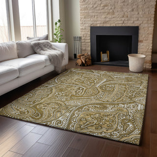 Piper Looms Mayfield Paisley AMF623 Brown Machine Washable Area Rug Lifestyle Image Feature