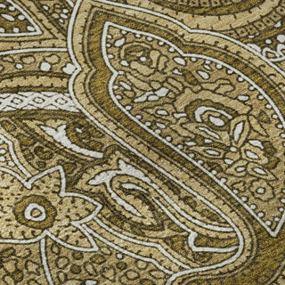 Piper Looms Mayfield Paisley AMF623 Brown Machine Washable Area Rug Swatch Image