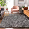 Piper Looms Mayfield Paisley AMF623 Gray Machine Washable Area Rug Lifestyle Image Feature