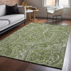 Piper Looms Mayfield Paisley AMF623 Green Machine Washable Area Rug Lifestyle Image Feature