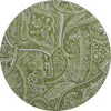 Piper Looms Mayfield Paisley AMF623 Green Machine Washable Area Rug Round Main Image