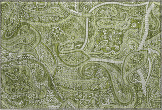 Piper Looms Mayfield Paisley AMF623 Green Machine Washable Area Rug Scatter Main Image