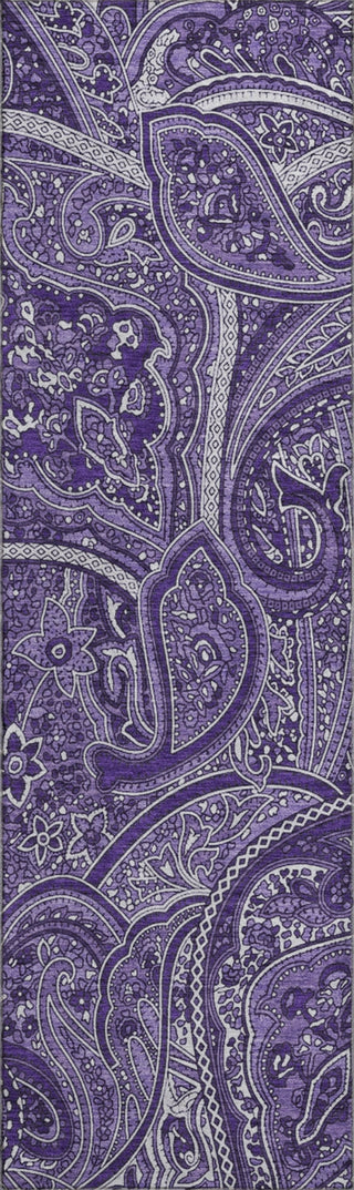 Piper Looms Mayfield Paisley AMF623 Purple Machine Washable Area Rug Runner Main Image