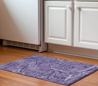 Piper Looms Mayfield Paisley AMF623 Purple Machine Washable Area Rug Scatter Lifestyle Image Feature