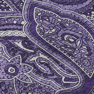 Piper Looms Mayfield Paisley AMF623 Purple Machine Washable Area Rug Swatch Image
