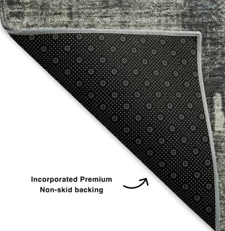 Piper Looms Mayfield Modern AMF624 Charcoal Machine Washable Area Rug Backing Image