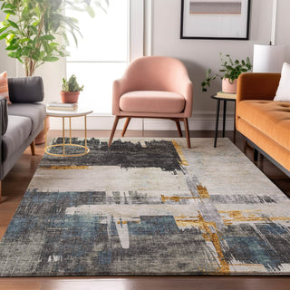 Piper Looms Mayfield Modern AMF624 Charcoal Machine Washable Area Rug Lifestyle Image Feature
