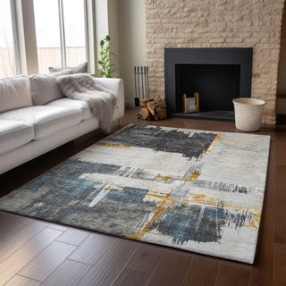 Piper Looms Mayfield Modern AMF624 Charcoal Machine Washable Area Rug Lifestyle Image Feature