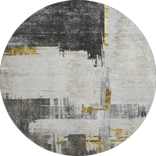Piper Looms Mayfield Modern AMF624 Gray Machine Washable Area Rug Round Main Image