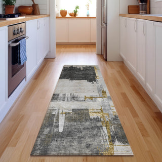 Piper Looms Mayfield Modern AMF624 Gray Machine Washable Area Rug Runner Lifestyle Image Feature