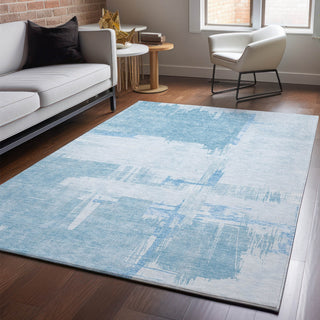Piper Looms Mayfield Modern AMF624 Sky Machine Washable Area Rug Lifestyle Image Feature