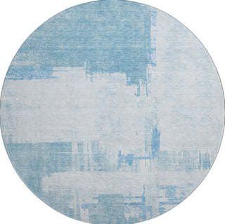 Piper Looms Mayfield Modern AMF624 Sky Machine Washable Area Rug Round Main Image