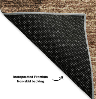 Piper Looms Mayfield Ombre AMF625 Brown Machine Washable Area Rug Backing Image