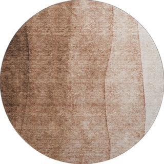 Piper Looms Mayfield Ombre AMF625 Brown Machine Washable Area Rug Round Main Image
