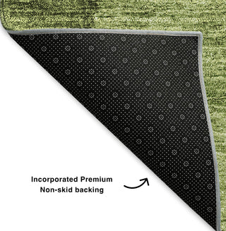 Piper Looms Mayfield Ombre AMF625 Olive Machine Washable Area Rug Backing Image