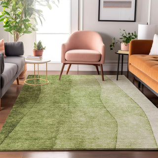 Piper Looms Mayfield Ombre AMF625 Olive Machine Washable Area Rug Lifestyle Image Feature