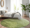 Piper Looms Mayfield Ombre AMF625 Olive Machine Washable Area Rug Round Lifestyle Image Feature