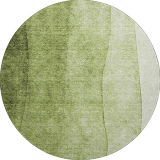 Piper Looms Mayfield Ombre AMF625 Olive Machine Washable Area Rug Round Main Image