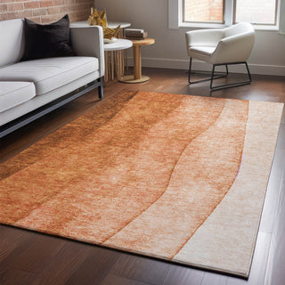 Piper Looms Mayfield Ombre AMF625 Paprika Machine Washable Area Rug Lifestyle Image Feature