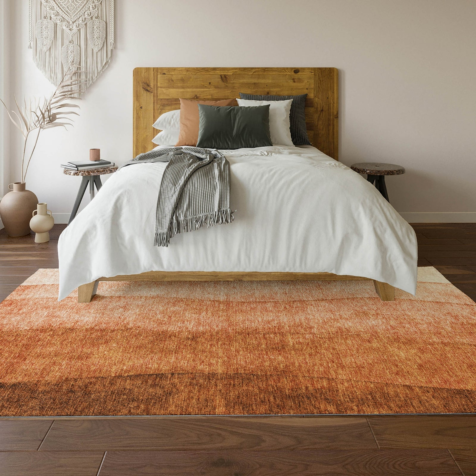 Piper Looms Mayfield Ombre AMF625 Paprika Machine Washable Area Rug ...