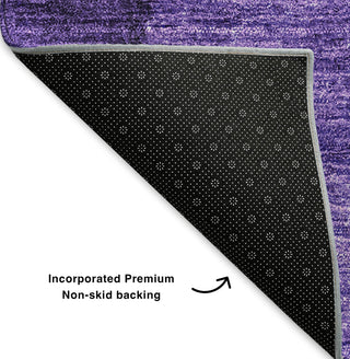 Piper Looms Mayfield Ombre AMF625 Purple Machine Washable Area Rug Backing Image