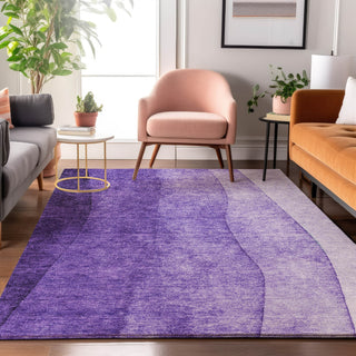 Piper Looms Mayfield Ombre AMF625 Purple Machine Washable Area Rug Lifestyle Image Feature
