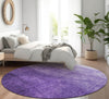 Piper Looms Mayfield Ombre AMF625 Purple Machine Washable Area Rug Round Lifestyle Image Feature