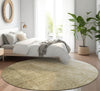 Piper Looms Mayfield Ombre AMF625 Taupe Machine Washable Area Rug Round Lifestyle Image Feature