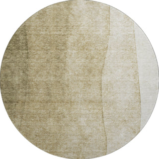 Piper Looms Mayfield Ombre AMF625 Taupe Machine Washable Area Rug Round Main Image