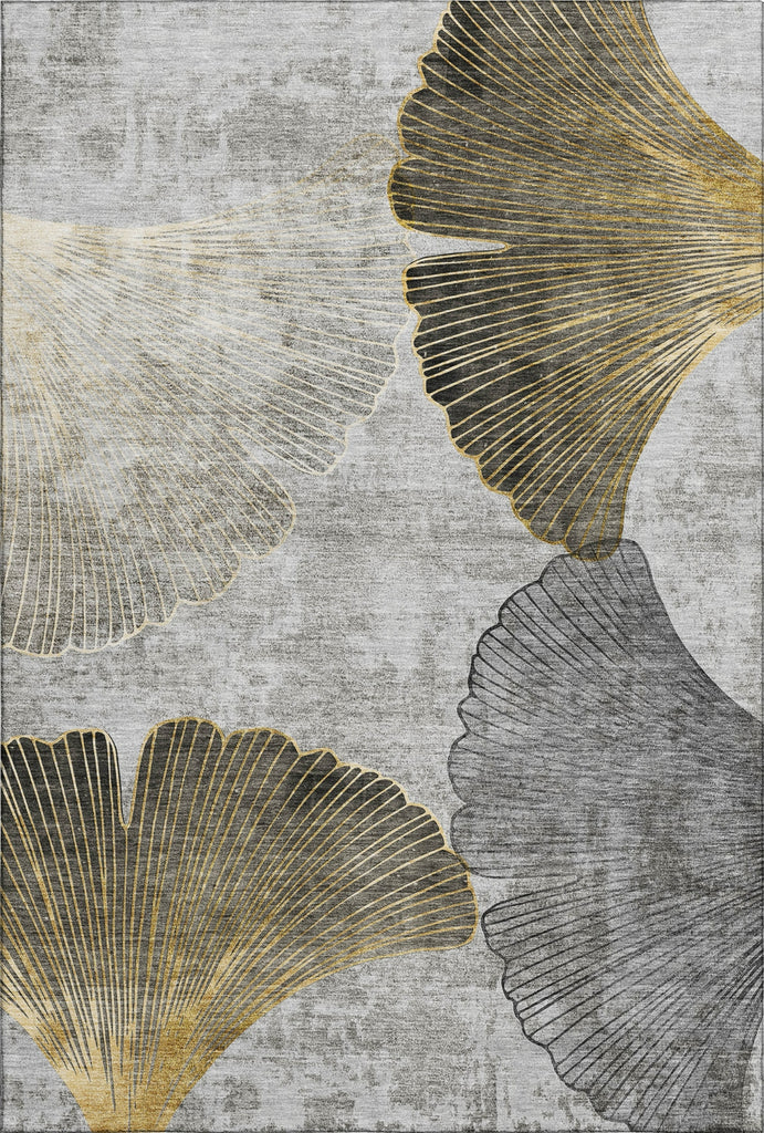 Piper Looms Mayfield Floral AMF626 Gray Machine Washable Area Rug main image