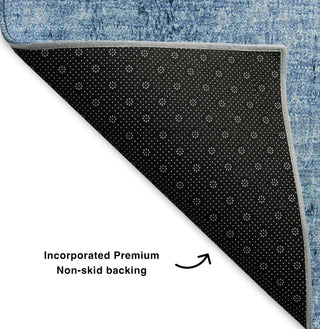 Piper Looms Mayfield Nautical AMF627 Blue Machine Washable Area Rug Backing Image