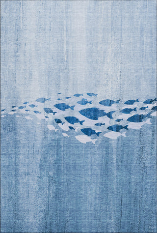 Piper Looms Mayfield Nautical AMF627 Blue Machine Washable Area Rug main image