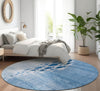 Piper Looms Mayfield Nautical AMF627 Blue Machine Washable Area Rug Round Lifestyle Image Feature