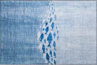 Piper Looms Mayfield Nautical AMF627 Blue Machine Washable Area Rug Scatter Main Image