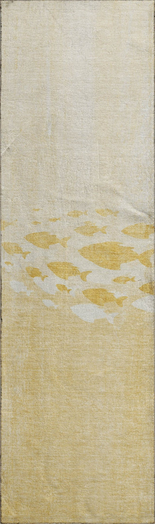 Piper Looms Mayfield Nautical AMF627 Gold Machine Washable Area Rug Runner Main Image